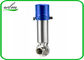 Válvula de borboleta de aço inoxidável sanitária pneumática higiênica com unidade de controle da automatização inteligente