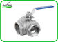 Válvulas de bola sanitárias de aço inoxidável da maneira do manual três de SS304 316L para aplicações higiênicas do encanamento