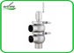 Válvula de desviador manual do desligamento sanitário higiênico de aço inoxidável com pressão de funcionamento da barra 0-10